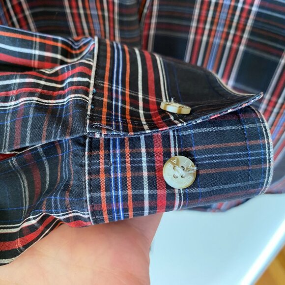 Ariat Pro Series Men's Med Plaid Long Sleeve Button Down Dress Shirt Cotton/Poly - Picture 4 of 8